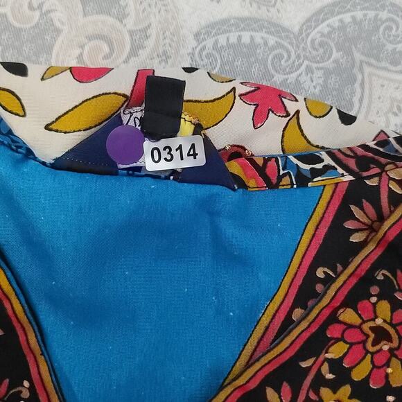 Riveria Sun kaftan ladies Muu Muu paisley Size OS House dress coverall XL - Picture 8 of 8